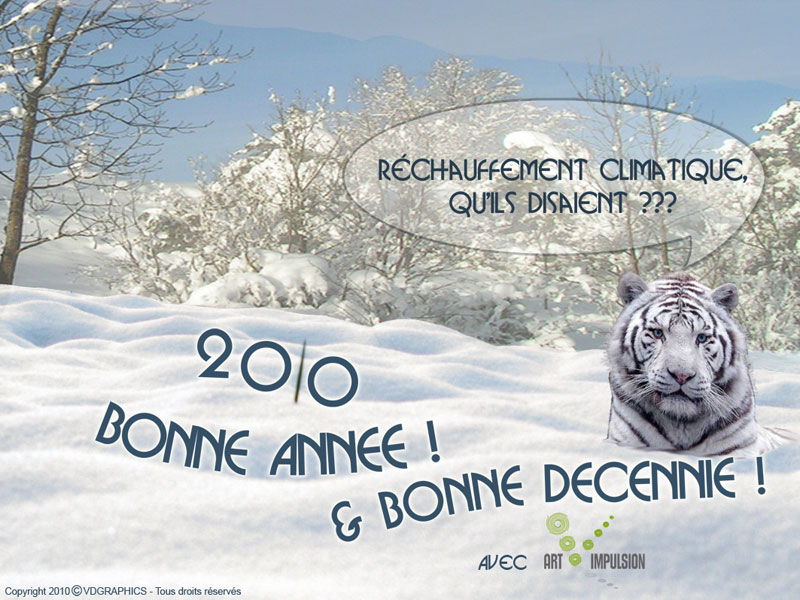 Voeux 2010, tigre de sibérie par www.vdgraphics.com